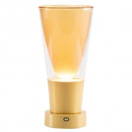 Φωτιστικό Επιτραπέζιο Επαναφορτιζόμενο Soffio LD1121O04 Φ12,3x26,4cm Led 2W 2200/2700/3000K 244/263/273Lm Gold Mat-Clear Amber Zafferano GOLD