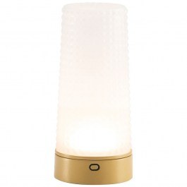 Φωτιστικό Επιτραπέζιο Επαναφορτιζόμενο Soffio LD1122O01 Φ9,5x20,7cm Led 2W 2200/2700/3000K 244/263/273Lm Gold Mat-Clear Sand Zafferano SAND-GOLD