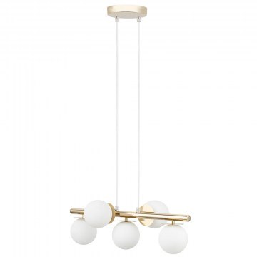 Pendant Light Avola 5 40795 5xG9 12W 54x24x Max 120cm Gold-White Sigma Lighting