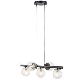 Pendant Light Avola 5 40791 5xG9 12W 54x24x Max 120cm Black-Clear Sigma Lighting BLACK-CLEAR