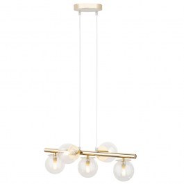 Pendant Light Avola 5 40799 5xG9 12W 54x24x Max 120cm Gold-Clear Sigma Lighting GOLD-CLEAR