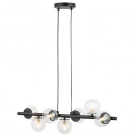 Pendant Light Avola 7 40792 7xG9 12W 74x24x Max 120cm Black-Clear Sigma Lighting BLACK-CLEAR