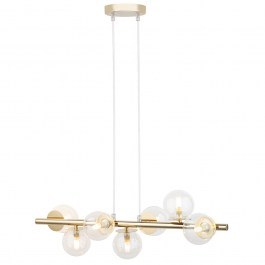 Pendant Light Avola 7 40800 7xG9 12W 74x24x Max 120cm Gold-Clear Sigma Lighting GOLD-CLEAR