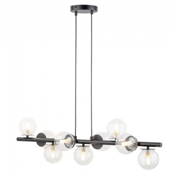 Pendant Light Avola 9 40793 9xG9 12W 91x24x Max 120cm Black-Clear Sigma Lighting