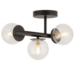 Ceiling Light Avola 3 40794 3xG9 12W 24x23x30cm Black-Clear Sigma Lighting BLACK-CLEAR