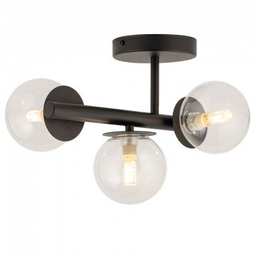 Ceiling Light Avola 3 40794 3xG9 12W 24x23x30cm Black-Clear Sigma Lighting