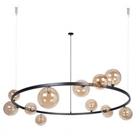 Pendant Light Bolero 12 41324 12xG9 12W D126x150cm Black-Amber Sigma Lighting BLACK-AMBER