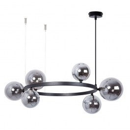 Pendant Light Bolero 6 41325 6xG9 12W D72x150cm Black-Graphite Sigma Lighting GRAPHITE-BLACK