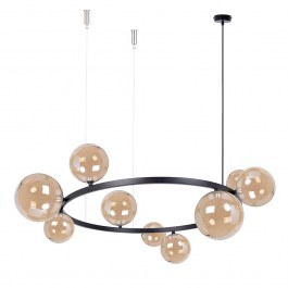 Pendant Light Bolero 9 41323 9xG9 12W D92x150cm Black-Amber Sigma Lighting BLACK-AMBER