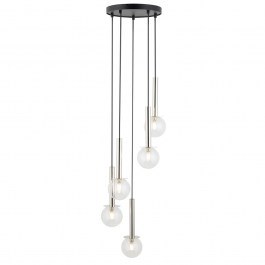 Pendant Light Daisy 5 40753 5xG9 12W D30x115cm Silver-Clear Sigma Lighting SILVER-CLEAR