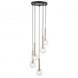 Pendant Light Daisy 5 40759 5xG9 12W D30x115cm Gold-Clear Sigma Lighting GOLD-CLEAR
