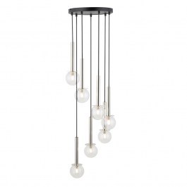 Pendant Light Daisy 7 40754 7xG9 12W D35x115cm Silver-Clear Sigma Lighting SILVER-CLEAR