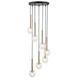 Pendant Light Daisy 7 40760 7xG9 12W D35x115cm Gold-Clear Sigma Lighting GOLD-CLEAR