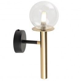 Φωτιστικό Τοίχου - Απλίκα Daisy 1 40761 1xG9 12W 10x15x27cm Gold-Clear Sigma Lighting GOLD-CLEAR