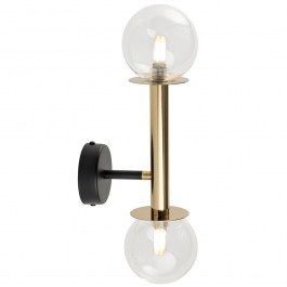 Φωτιστικό Τοίχου - Απλίκα Daisy 2 40762 2xG9 12W 10x15x37cm Gold-Clear Sigma Lighting GOLD-CLEAR