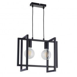 Φωτιστικό Οροφής - Ράγα Eden 2 32233 2xE27 15W 18x41x80cm Black Sigma Lighting BLACK