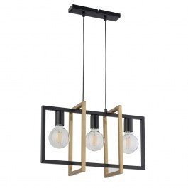 Φωτιστικό Οροφής - Ράγα Eden 3 32234 3xE27 15W 18x50x80cm Black-Gold Sigma Lighting BLACK-GOLD