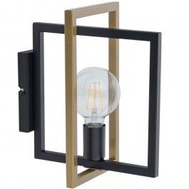 Φωτιστικό Τοίχου - Απλίκα Eden 32238 1xE27 15W 28x18x31cm Black-Gold Sigma Lighting BLACK-GOLD