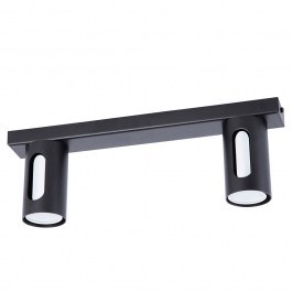 Ceiling Spotlight Flow 2 41209 2xGU10 10W 6x38x13cm Black-Silver Sigma Lighting BLACK-SILVER