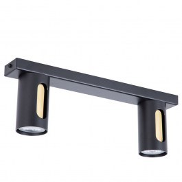 Ceiling Spotlight Flow 2 41217 2xGU10 10W 6x38x13cm Black-Gold Sigma Lighting BLACK-GOLD