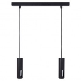 Φωτιστικό Οροφής - Ράγα Flow 2 41212 2xGU10 10W 6x38x110cm Black-Silver Sigma Lighting BLACK-SILVER