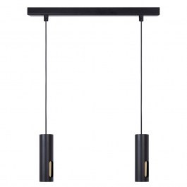 Φωτιστικό Οροφής - Ράγα Flow 2 41220 2xGU10 10W 6x38x110cm Black-Gold Sigma Lighting BLACK-GOLD