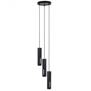 Pendant Light Flow 3 Round 41214 3xGU10 10W D20x110cm Black-Silver Sigma Lighting