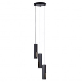 Pendant Light Flow 3 Round 41222 3xGU10 10W D20x110cm Black-Gold Sigma Lighting BLACK-GOLD