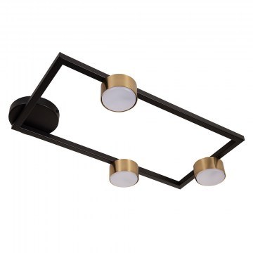 Φωτιστικό Οροφής - Πλαφονιέρα Frame 3 41284 3xGX53 12W 33x57,5x7,7cm Black-Gold Sigma Lighting