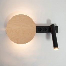 Φωτιστικό Τοίχου - Απλίκα Hotel Mood A 41365 1xG9 12W & 1xG9 3W 20x41x22,5cm Black-Natural Sigma Lighting NATURAL-BLACK