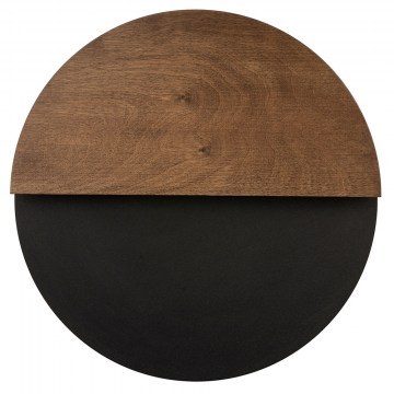 Wall Light - Sconce Luna M 40864 Led 7W 3000K 350lm D36x5,5cm Black-Brown Sigma Lighting