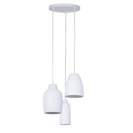 Pendant Light Nora 3 41380 3xE27 15W 41x41x120cm White Sigma Lighting WHITE