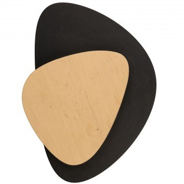 Wall Light - Sconce Pedra 40868 Led 7W 3000K 350lm 25x5,5x36cm Black-Natural Sigma Lighting