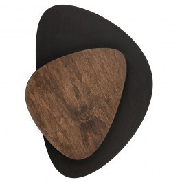 Wall Light - Sconce Pedra 40869 Led 7W 3000K 350lm 25x5,5x36cm Black-Brown Sigma Lighting BLACK-BROWN