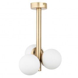 Φωτιστικό Οροφής - Πλαφονιέρα Perla Lux 3 40776 3xG9 12W 22x22x33cm Gold-White Sigma Lighting GOLD-WHITE