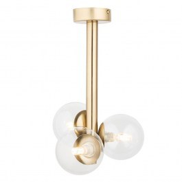 Φωτιστικό Οροφής - Πλαφονιέρα Perla Lux 3 40852 3xG9 12W 22x22x33cm Gold-Clear Sigma Lighting GOLD-CLEAR