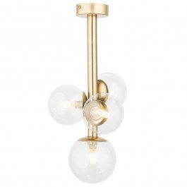 Ceiling Light Perla Lux 4 40853 4xG9 12W 22x22x42cm Gold-Clear Sigma Lighting GOLD-CLEAR