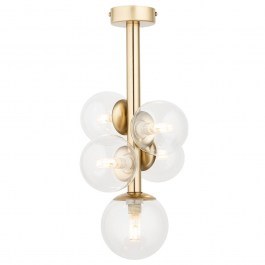 Ceiling Light Perla Lux 5 40854 5xG9 12W 22x22x42cm Gold-Clear Sigma Lighting GOLD-CLEAR