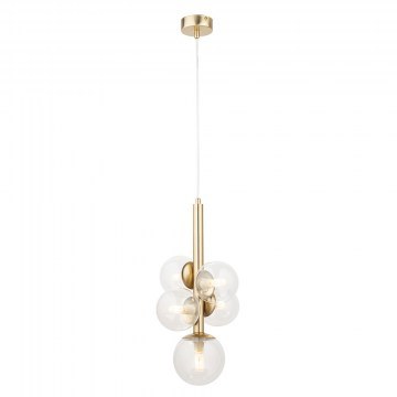 Pendant Light Perla Lux 5 40857 5xG9 12W 22x22x110cm Gold-Clear Sigma Lighting