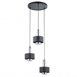Pendant Light Rif Lux 3 Round 40717 3xGX53 12W 38x38x100cm Black-Silver Sigma Lighting BLACK-SILVER
