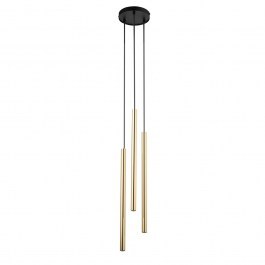 Φωτιστικό Οροφής Κρεμαστό Sopel Lux 3 40738 3xG9 3W 16x16x130cm Black-Gold Sigma Lighting BLACK-GOLD
