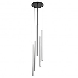 Φωτιστικό Οροφής Κρεμαστό Sopel Lux 5 40732 5xG9 3W 20x20x130cm Black-Silver Sigma Lighting BLACK-SILVER