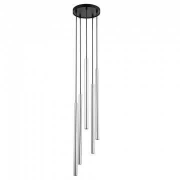 Φωτιστικό Οροφής Κρεμαστό Sopel Lux 5 40732 5xG9 3W 20x20x130cm Black-Silver Sigma Lighting