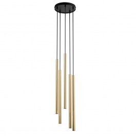 Φωτιστικό Οροφής Κρεμαστό Sopel Lux 5 40739 5xG9 3W 20x20x130cm Black-Gold Sigma Lighting BLACK-GOLD