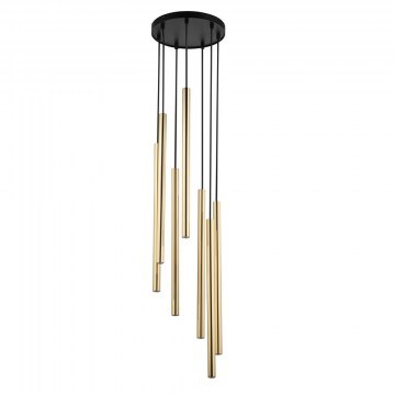 Pendant Light Sopel Lux 7 40740 7xG9 3W 25x25x130cm Black-Gold Sigma Lighting
