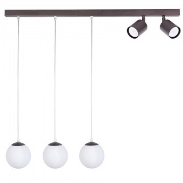 Pendant Light Tavira 3+2 41272 3xG9 12W & 2xGU10 10W 80x12x100cm Brown-White Sigma Lighting