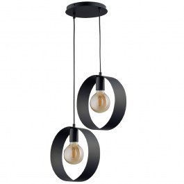 Pendant Light Happy 2 32281 2xE27 15W 38x20x100cm Black Sigma Lighting BLACK