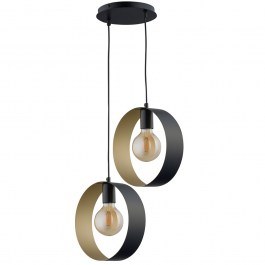 Pendant Light Happy 2 32284 2xE27 15W 38x20x100cm Black-Gold Sigma Lighting BLACK-GOLD