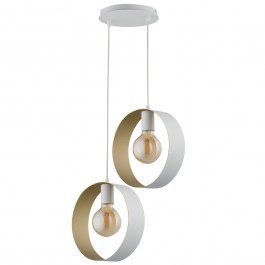 Pendant Light Happy 2 32290 2xE27 15W 38x20x100cm White-Gold Sigma Lighting WHITE-GOLD