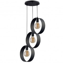 Pendant Light Happy 3 32282 3xE27 15W 45x45x100cm Black Sigma Lighting BLACK